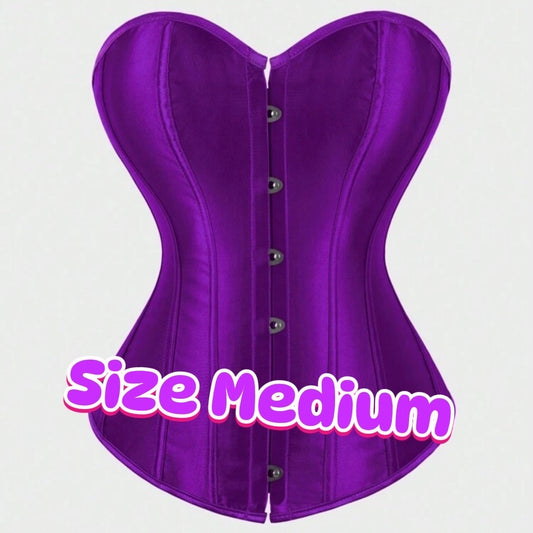 Mardi Gras Corset Purple Medium